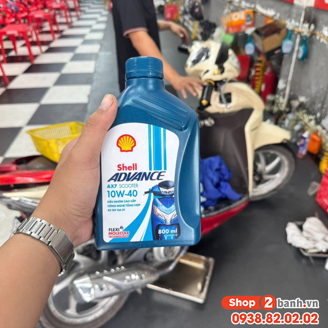 Nhớt shell advance ax7 scooter 10w40 08l - 3