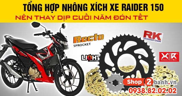 Tổng hợp nhông xích xe raider 150 nên thay dịp cuối năm đón tết - 1
