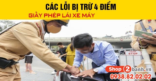Các lỗi bị trừ 4 điểm giấy phép lái xe máy năm 2026 - 1