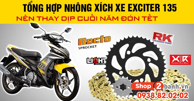 Tổng hợp nhông xích xe exciter 135 nên thay dịp cuối năm đón tết - 1