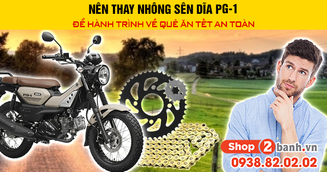 Nên thay nhông sên dĩa pg-1 để hành trình về quê ăn tết an toàn - 1