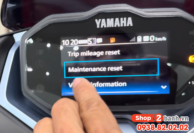 Cách tắt đèn báo nhớt oil trên xe nvx v3 sau khi thay nhớt - 3