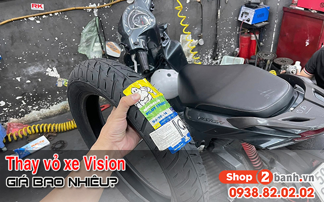 Thay vỏ xe vision giá bao nhiêu thay ở đâu uy tín tphcm - 1
