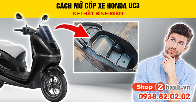 Cách mở cốp xe honda uc3 khi hết bình điện - 1