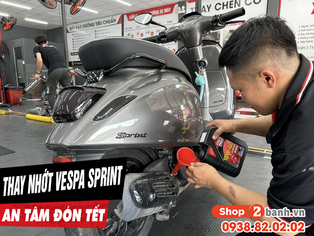 Chọn dầu nhớt tốt cho vespa sprint thay dịp cuối năm an tâm đón tết 2026 - 1