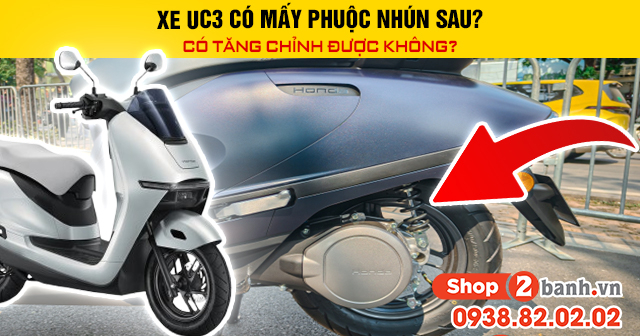 Xe uc3 có mấy phuộc nhún sau có tăng chỉnh được không - 1