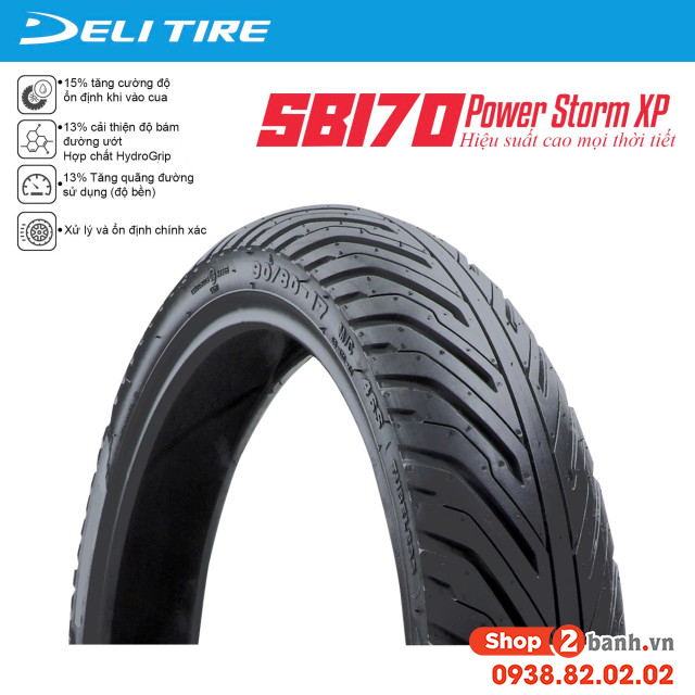 Vỏ xe deli sb 170 power storm xp 8090-14 - 2