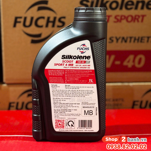 Nhớt fuchs silkolene scoot sport 4 5w40 - 2