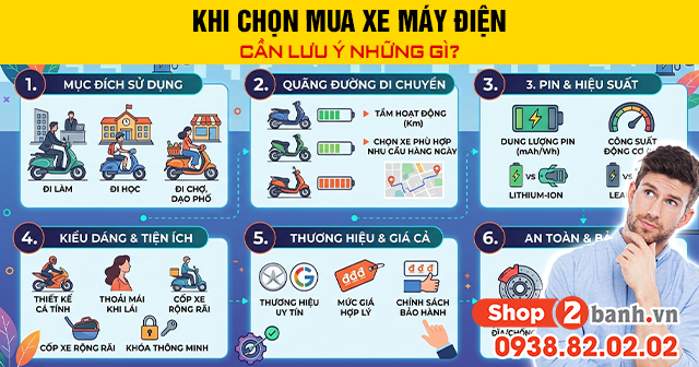 Khi chọn mua xe máy điện cần lưu ý những gì - 1