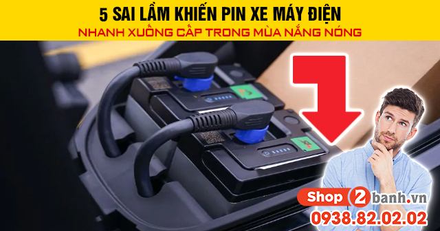 5 sai lầm khiến pin xe máy điện nhanh xuống cấp trong mùa nắng nóng - 1