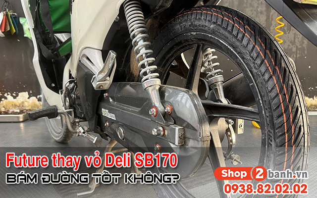 Honda future thay vỏ deli sb170 có bám đường tốt không  - 1