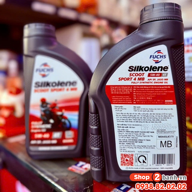 Nhớt fuchs silkolene scoot sport 4 5w40 08l - 3