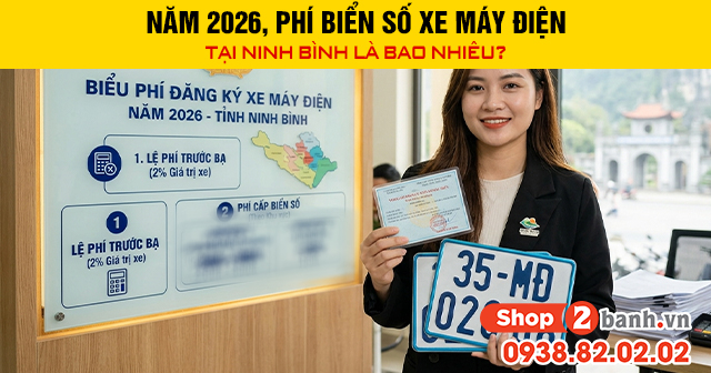 Năm 2026 phí biển số xe máy điện tại ninh bình là bao nhiêu - 1