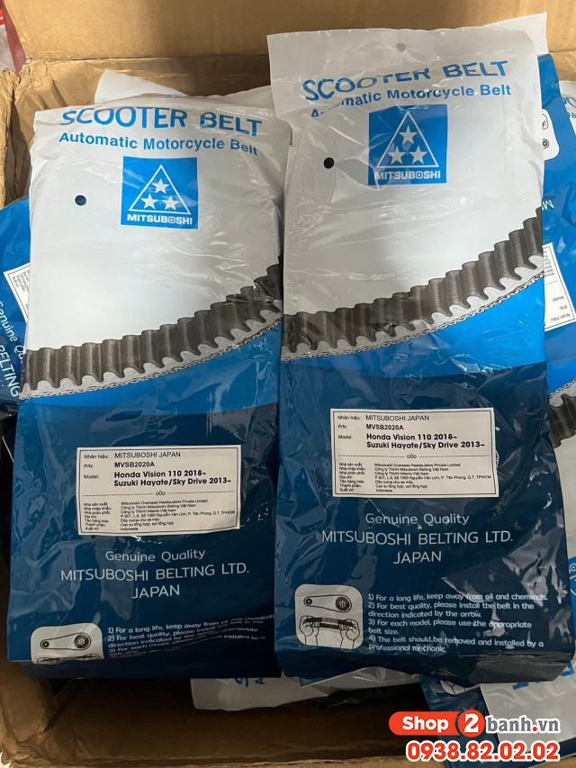 Dây curoa mitsuboshi cho vision 110 hayate mvsb2020a - 1