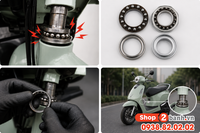 Dấu hiệu nhận biết lỗi chén cổ phốt trên xe máy điện evo grand - 1
