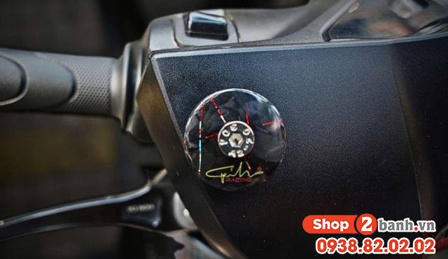 Nút che chân kính gh racing carbon sợi - 3