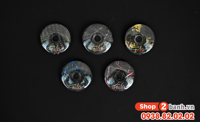 Nút che chân kính gh racing carbon sợi - 1