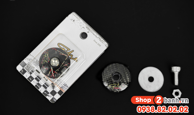 Nút che chân kính gh racing carbon sợi - 2