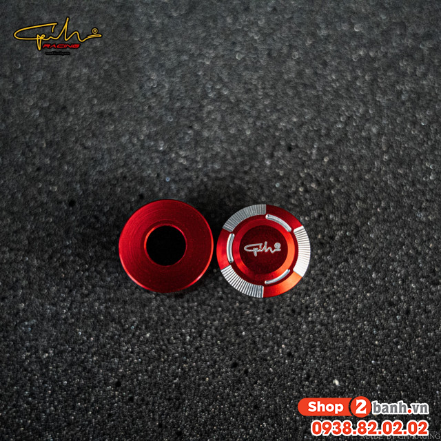 Nút che chân kính gh racing nhôm cnc cho stylo scoopy giorno vision ab - 2