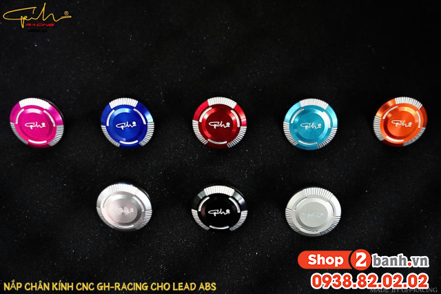 Nút che chân kính gh racing nhôm cnc cho lead abs - 1