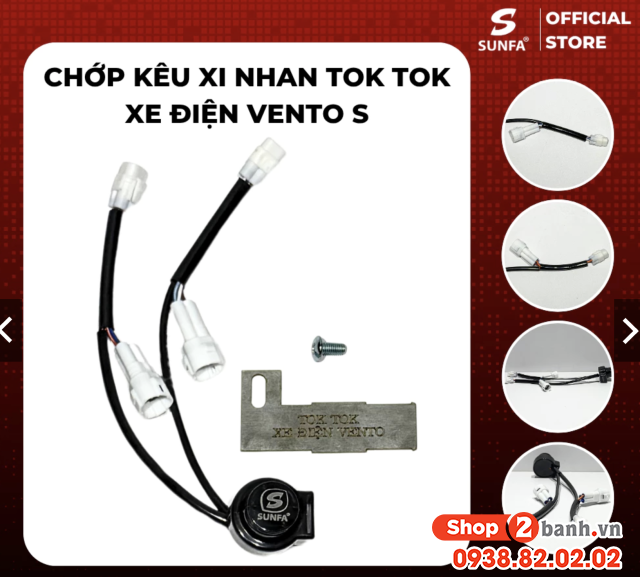 Cục chớp xinhan kêu tok tok sunfa cho xe điện vinfast vento s - 1
