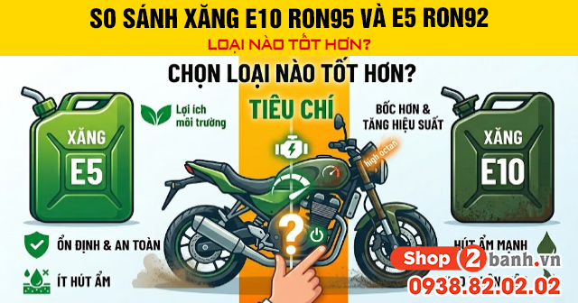 So sánh xăng e10 ron95 và e5 ron92 loại nào tốt hơn - 1