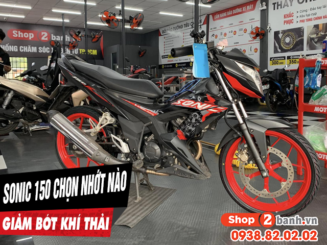 Để xe sonic 150 chạy giảm bớt khí thải nên thay nhớt loại nào - 1