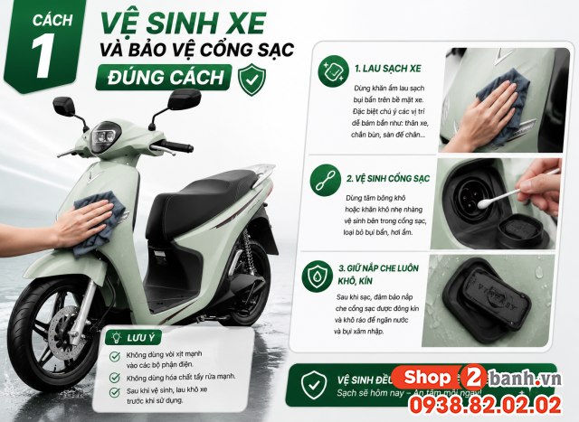 5 cách bảo dưỡng xe máy điện đơn giản tại nhà - 2