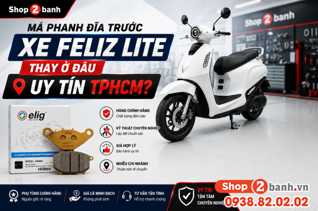 Má phanh đĩa trước xe feliz lite thay ở đâu uy tín tphcm - 1