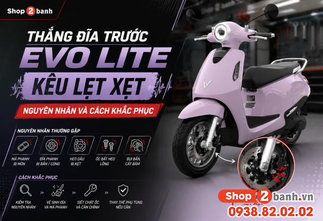 Thắng đĩa trước evo lite kêu lẹt xẹt nguyên nhân và cách khắc phục - 1