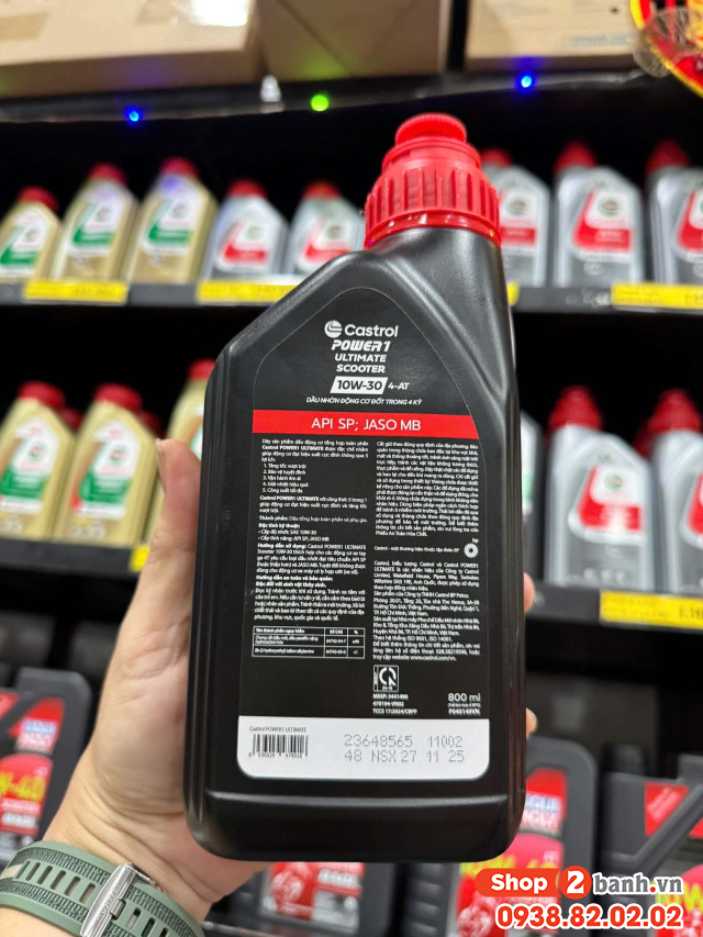 Nhớt castrol power 1 ultimate scooter 10w30 08l dành cho xe ga honda - 2