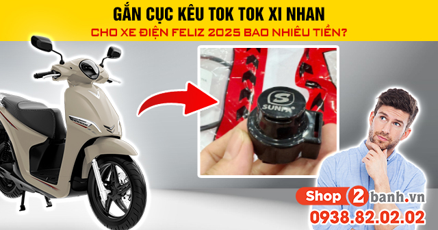 Gắn cục kêu tok tok xi nhan cho xe điện feliz 2025 bao nhiêu tiền - 1