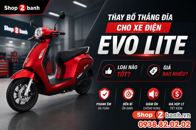 Thay bố thắng đĩa cho xe điện evo lite loại nào tốt giá bao nhiêu - 1