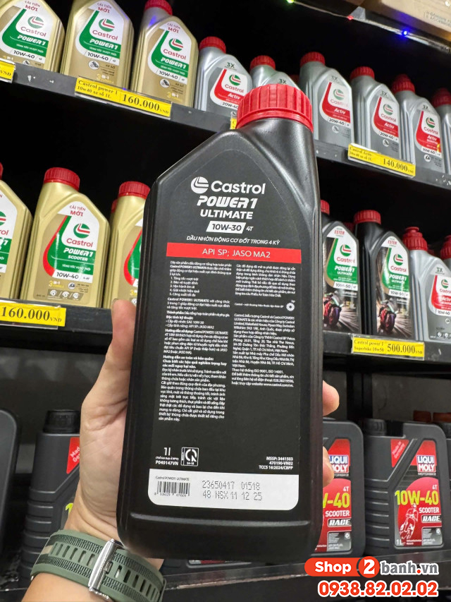 Nhớt castrol power 1 ultimate 10w30 1l dành cho xe số honda - 2