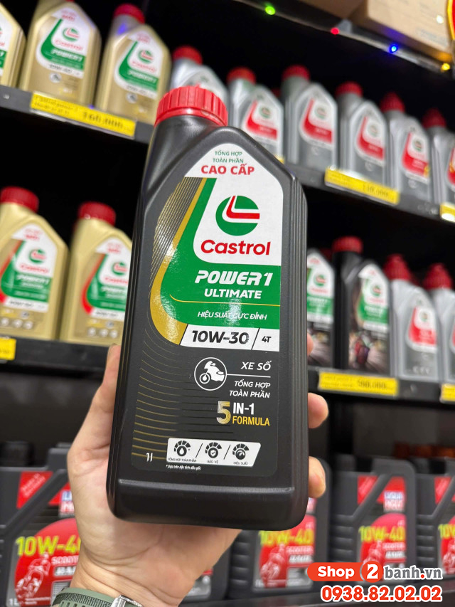 Nhớt castrol power 1 ultimate 10w30 1l dành cho xe số honda - 1