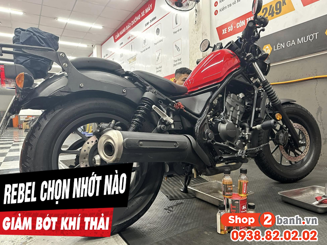 Để xe rebel 300 chạy giảm bớt khí thải nên thay nhớt loại nào - 1