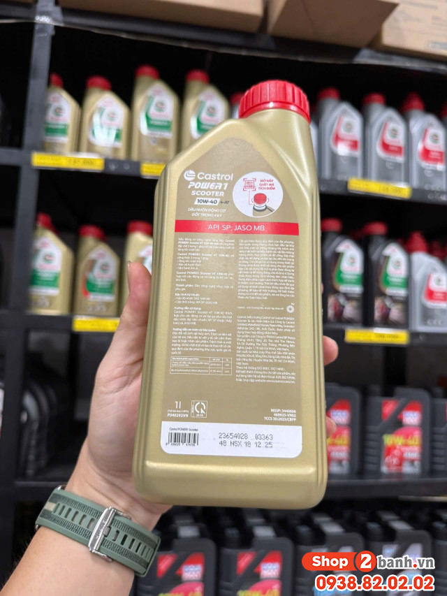 Nhớt castrol power 1 scooter 10w40 1l dành cho xe tay ga - 2