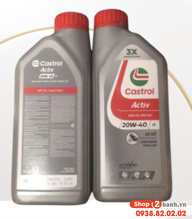 Nhớt castrol activ 20w40 1l dành cho xe số - 1