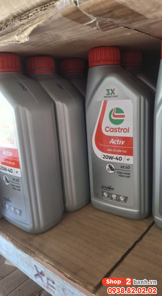Nhớt castrol activ 20w40 1l dành cho xe số - 2