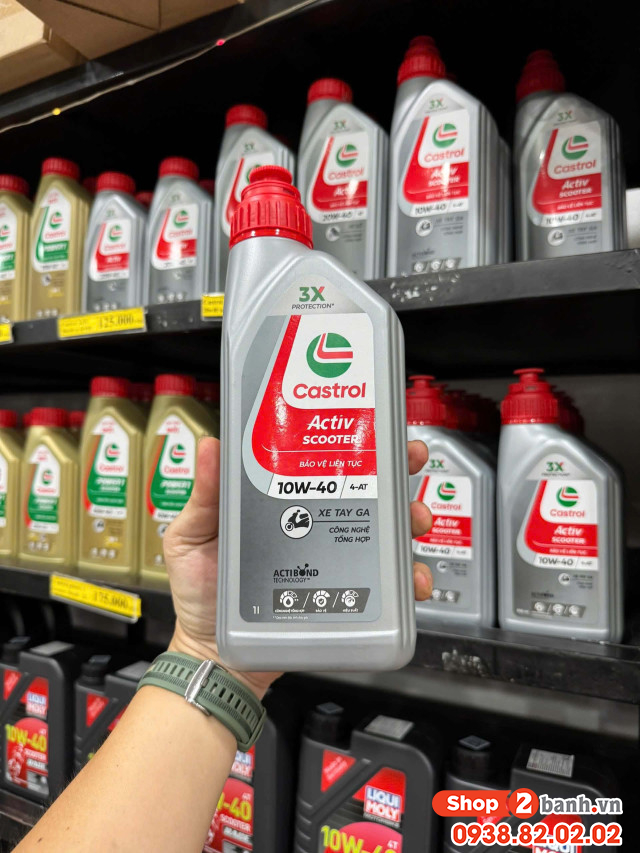 Nhớt castrol activ scooter 10w40 1l dành cho xe tay ga - 1