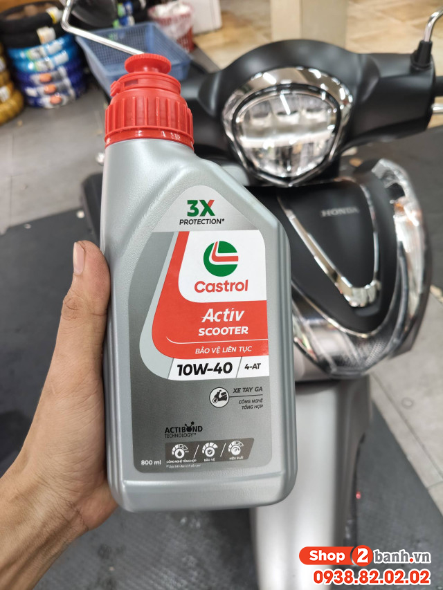 Nhớt castrol activ scooter 10w40 08l dành cho xe tay ga - 3
