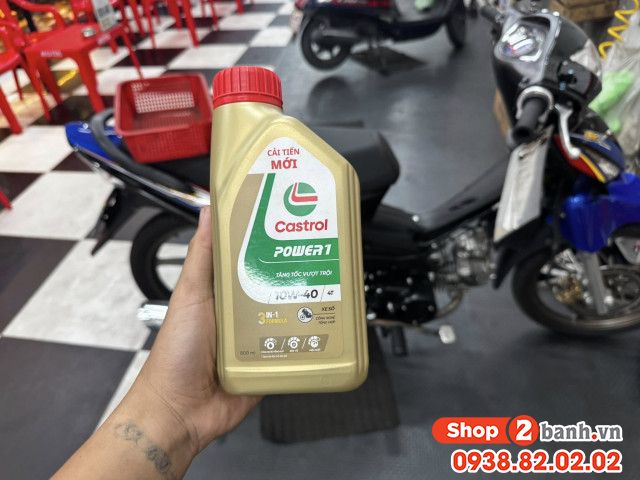 Nhớt castrol power 1 10w40 08l dành cho xe số - 3