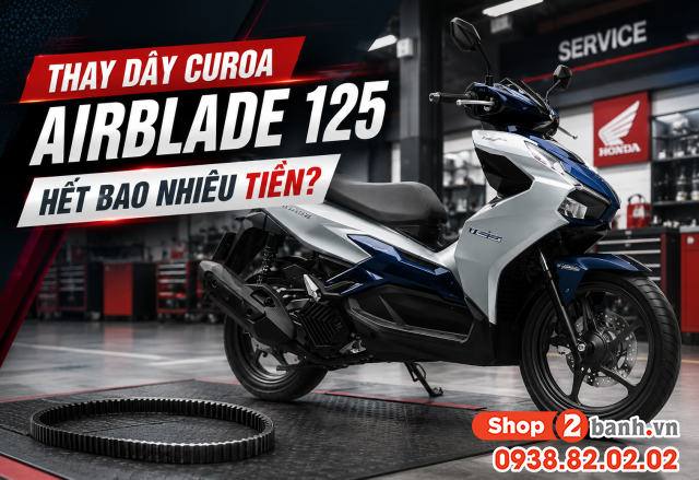 Thay dây curoa xe airblade 125 hết bao nhiêu tiền - 1