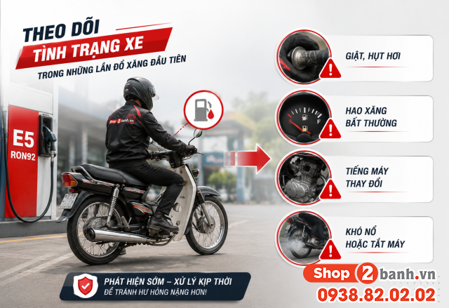 Xe máy đời cũ cần kiểm tra bảo dưỡng gì trước khi chuyển dùng xăng ethanol - 5