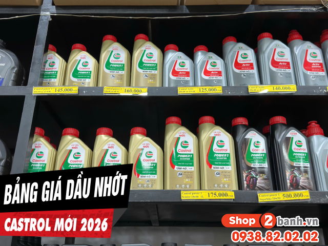 Bảng giá dầu nhớt castrol mới 2026 - 1