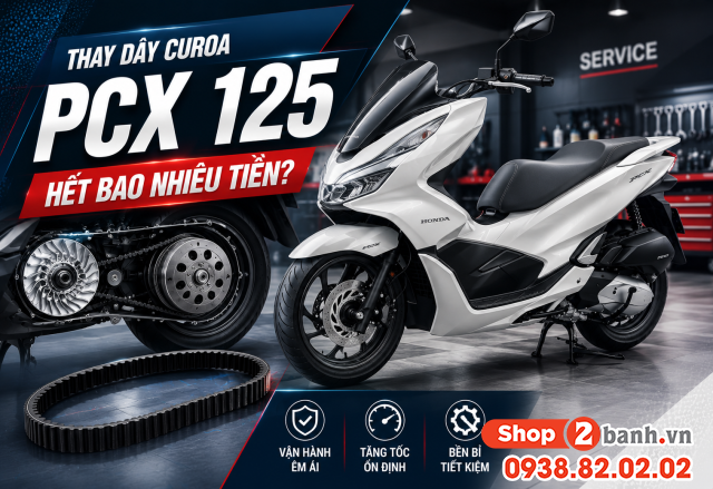 Thay dây curoa xe pcx 125 hết bao nhiêu tiền - 1