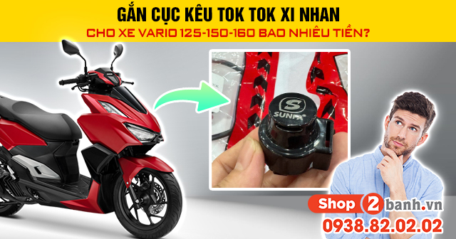 Gắn cục kêu tok tok xi nhan cho xe vario 125-150-160 bao nhiêu tiền - 1