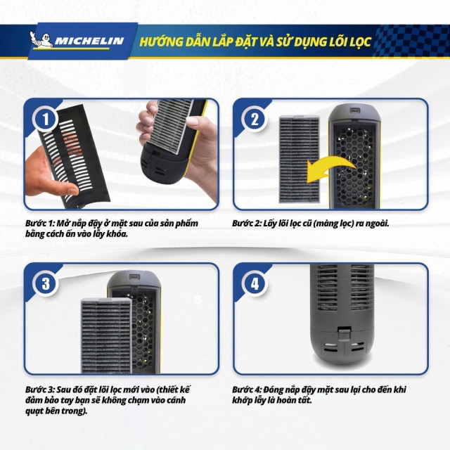 Máy lọc không khí michelin ml79 cho oto - 3