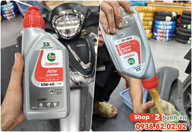 Nhớt castrol xe tay ga loại nào tốt nên dùng cho sh ab vario - 4