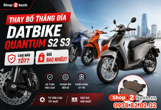 Thay bố thắng đĩa cho xe điện datbike quantum s2 s3 loại nào tốt giá bao nhiêu - 1